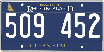 RI license plate 509452