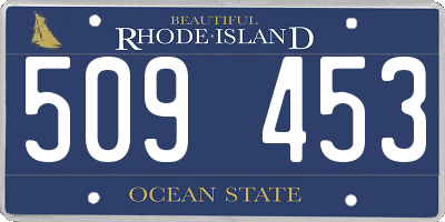 RI license plate 509453