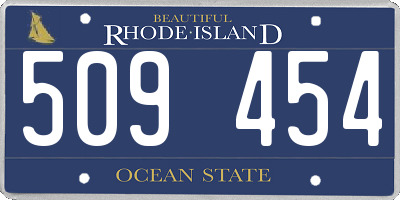 RI license plate 509454