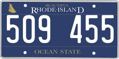 RI license plate 509455