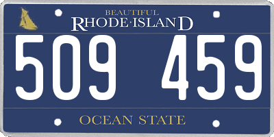 RI license plate 509459