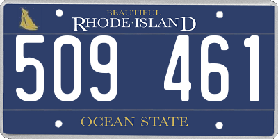 RI license plate 509461