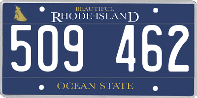 RI license plate 509462