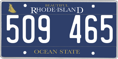 RI license plate 509465