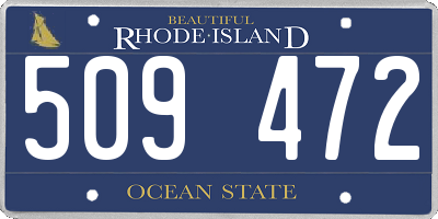 RI license plate 509472