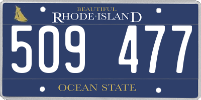 RI license plate 509477