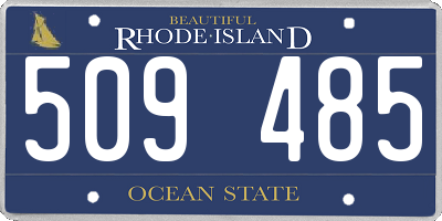 RI license plate 509485