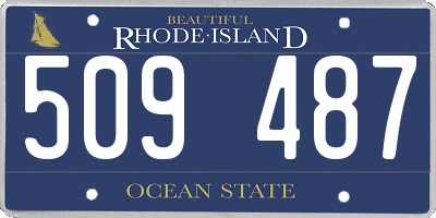 RI license plate 509487