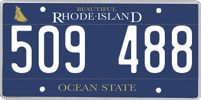 RI license plate 509488