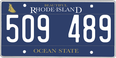 RI license plate 509489