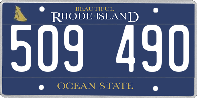 RI license plate 509490
