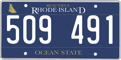 RI license plate 509491