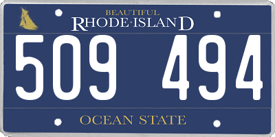 RI license plate 509494