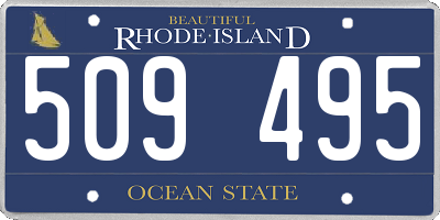 RI license plate 509495