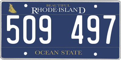 RI license plate 509497