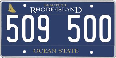 RI license plate 509500