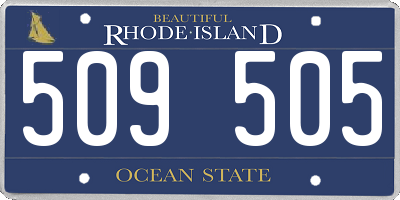 RI license plate 509505