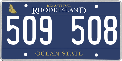 RI license plate 509508