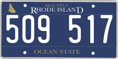 RI license plate 509517