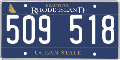 RI license plate 509518