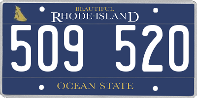RI license plate 509520