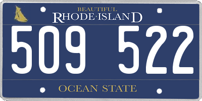 RI license plate 509522