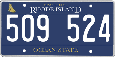 RI license plate 509524