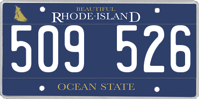 RI license plate 509526