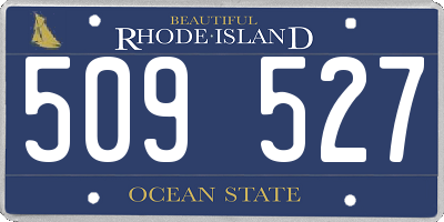 RI license plate 509527