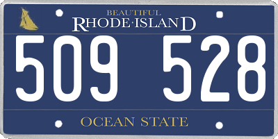 RI license plate 509528