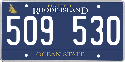 RI license plate 509530