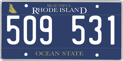 RI license plate 509531
