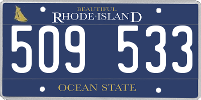 RI license plate 509533