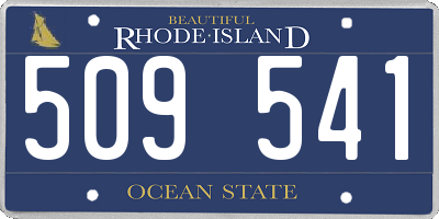 RI license plate 509541