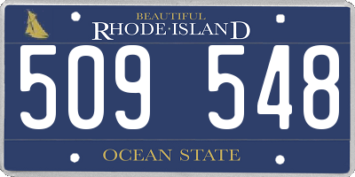 RI license plate 509548