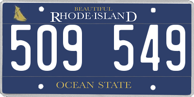RI license plate 509549