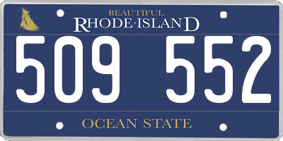 RI license plate 509552
