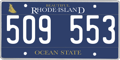 RI license plate 509553