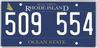 RI license plate 509554