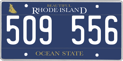 RI license plate 509556