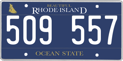 RI license plate 509557