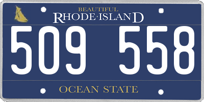 RI license plate 509558