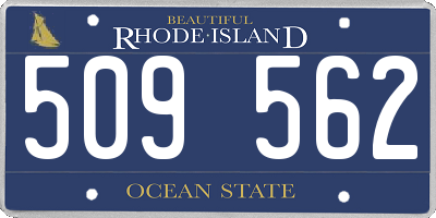 RI license plate 509562