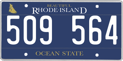 RI license plate 509564