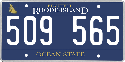 RI license plate 509565