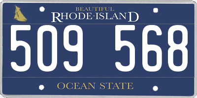 RI license plate 509568
