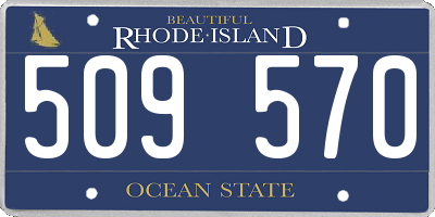 RI license plate 509570