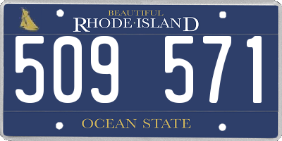 RI license plate 509571
