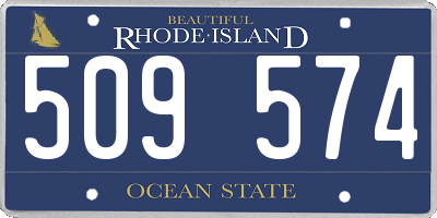 RI license plate 509574