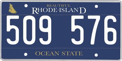 RI license plate 509576